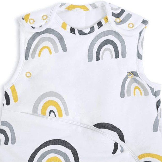 Snuz Pouch Sleeping Bag 2.5 Tog Mustard Rainbow 0 To 6 Months