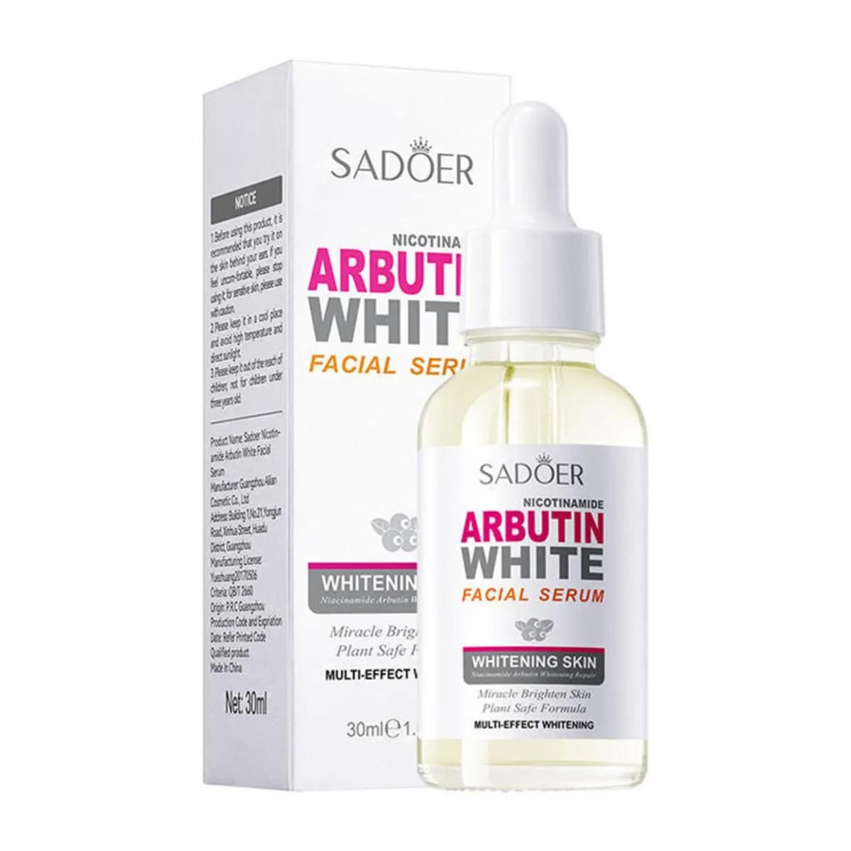 Sadoer Nicotinamide Arbutin White Facial Serum