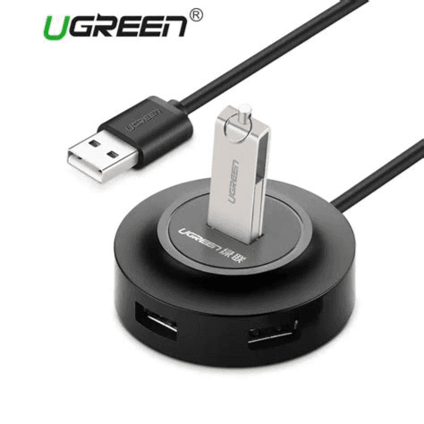 يوجرين 20277 4 منافذ Usb 2.0 Hub (دعم معدلات نقل تصل إلى 480 ميجابت في الثانية)