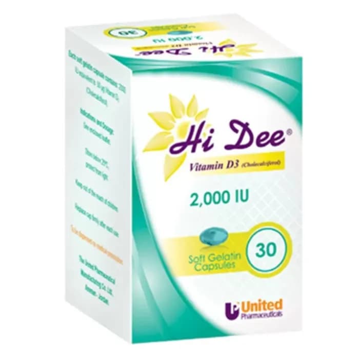 Hi dee 2000 Iu 30 soft gelatin capsules .