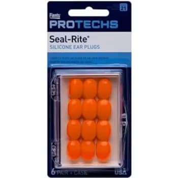 Flents Protechs Seal-Rite Silicone Ear Plugs Ref-C265 Great For Kids & Small Ear Canals 6Pairs + Case