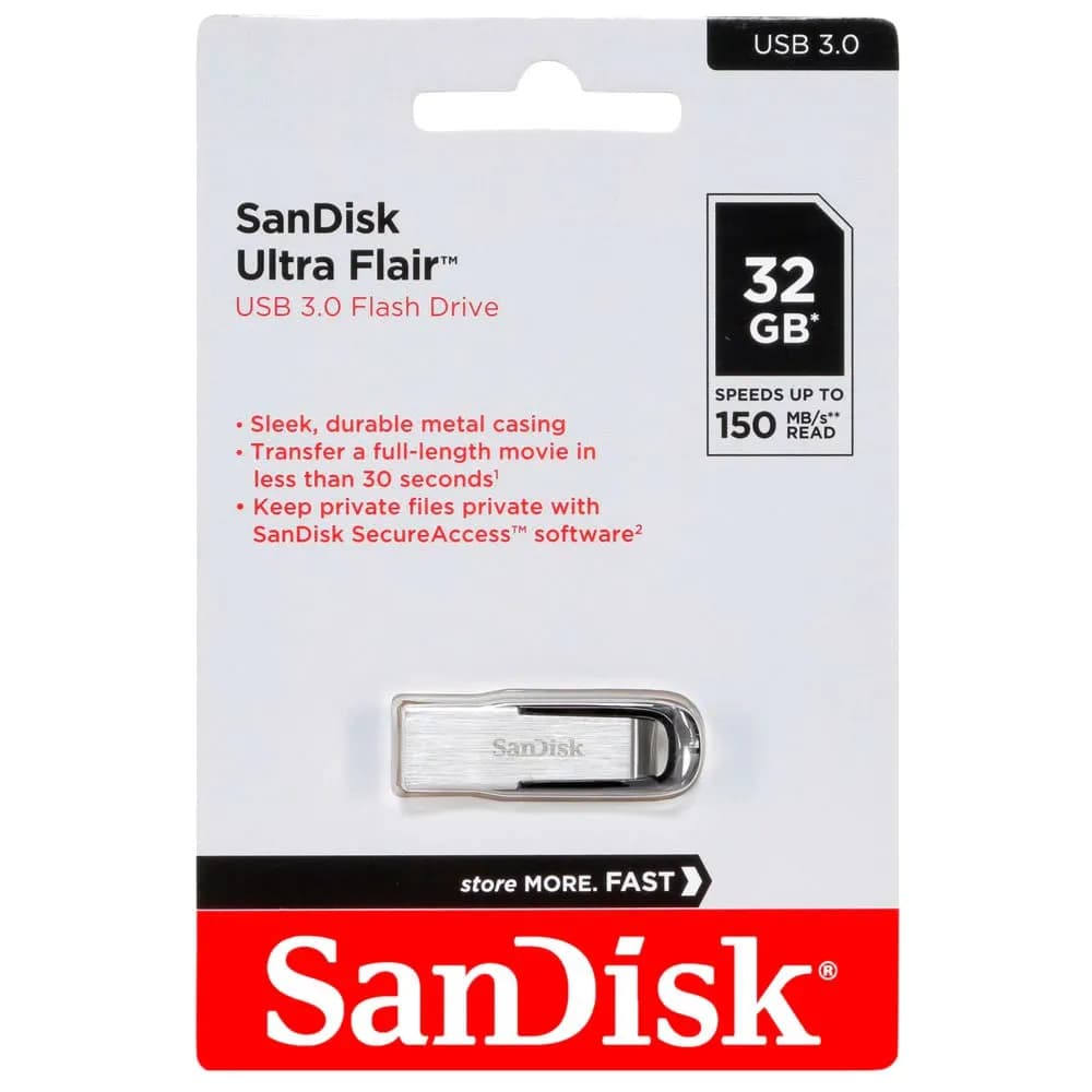 Sandisk Cruzer Ultra Flair 32Gb Usb 3.0 Pendrive