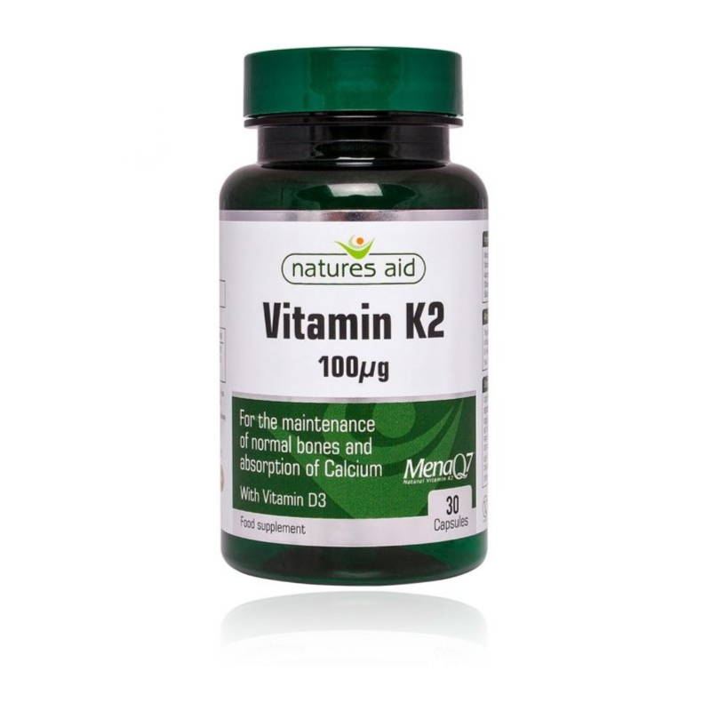 Natures Aid Vitamin K2 With Vitamin D3 100mg 30 Capsules