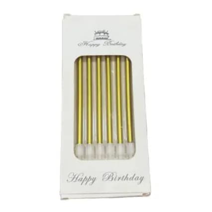 Classic Golden Cake Candles