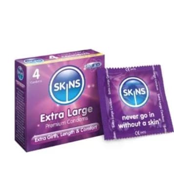 Skins Extra Large Condoms 4's