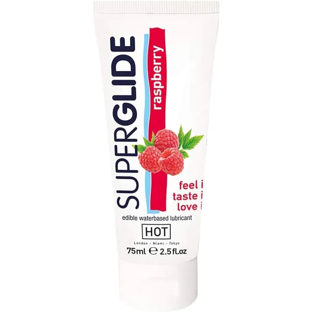 Superglide Edible W/b Lubricant-raspberry 75 Ml