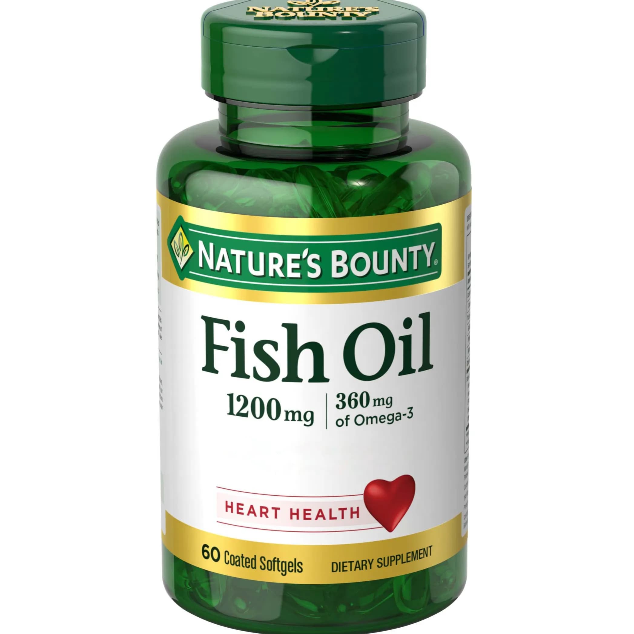 Natures Bounty Odor-less Fish Oil 1200 Mg ,360mg Of Omega-3 60's