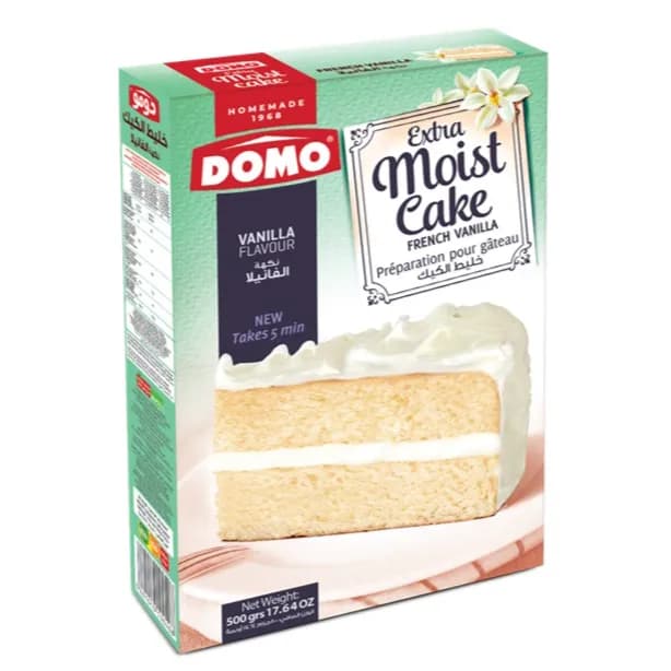 Domo Extra Moist Cake French Vanilla 500Gm