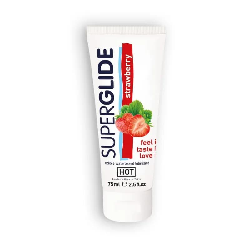 Superglide Edible W/b Lubricant-strawberry 75 Ml