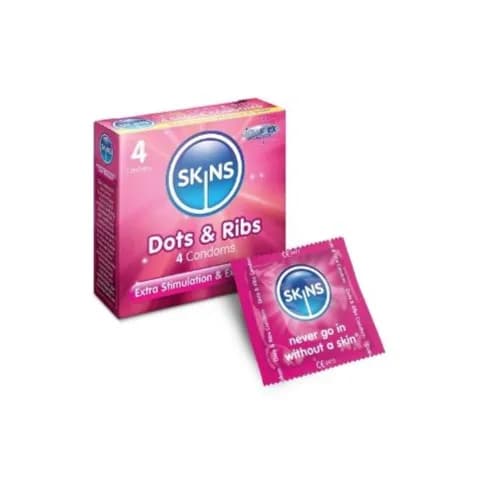 Skins Dots N Ribs Condoms 4 S