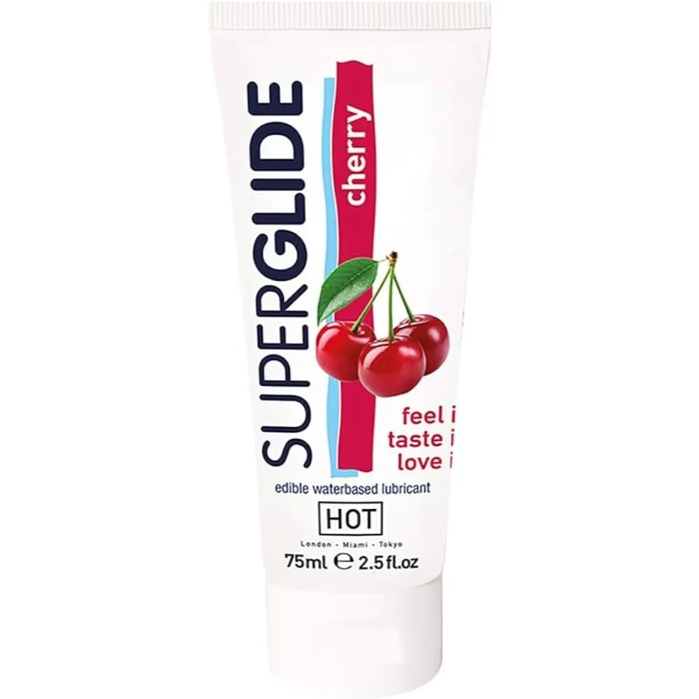 Superglide Edible W/b Lubricant -cherry 75 Ml