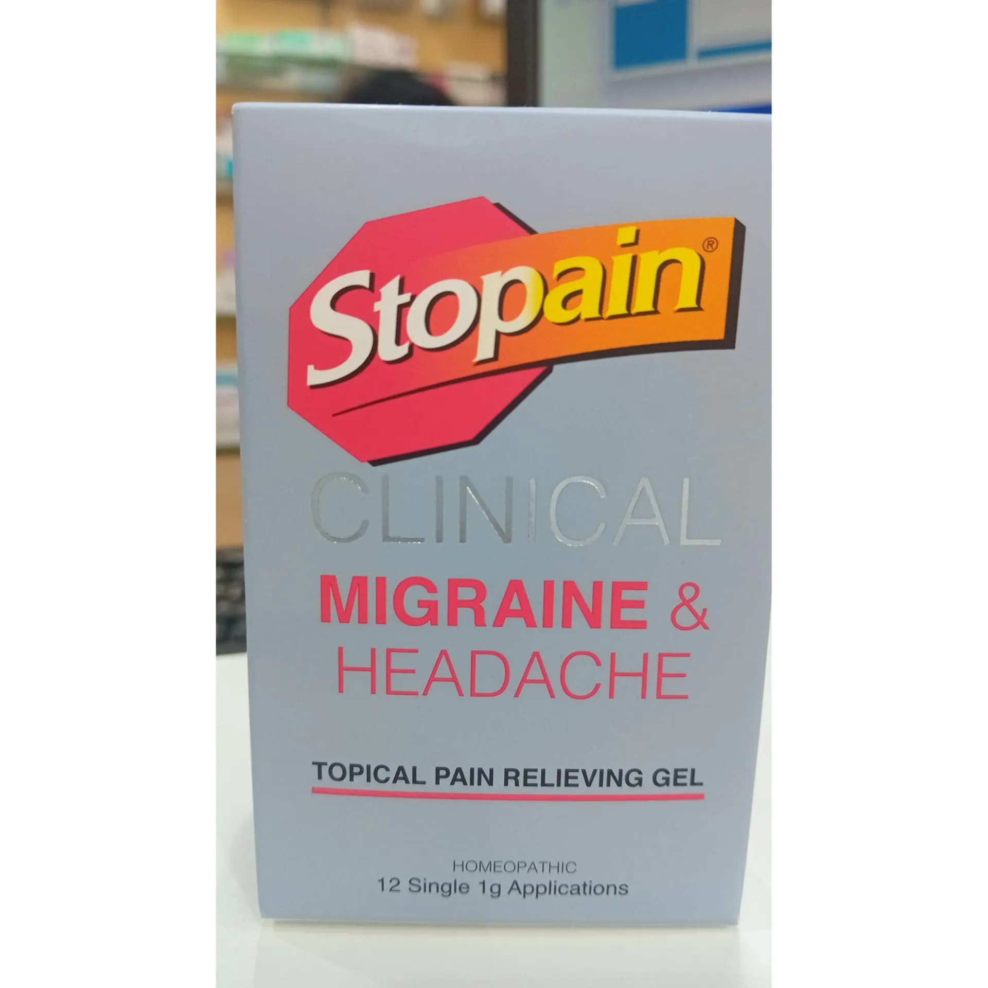 Stopain Clinical-Menthol Migrain&Headach Gel-12X1