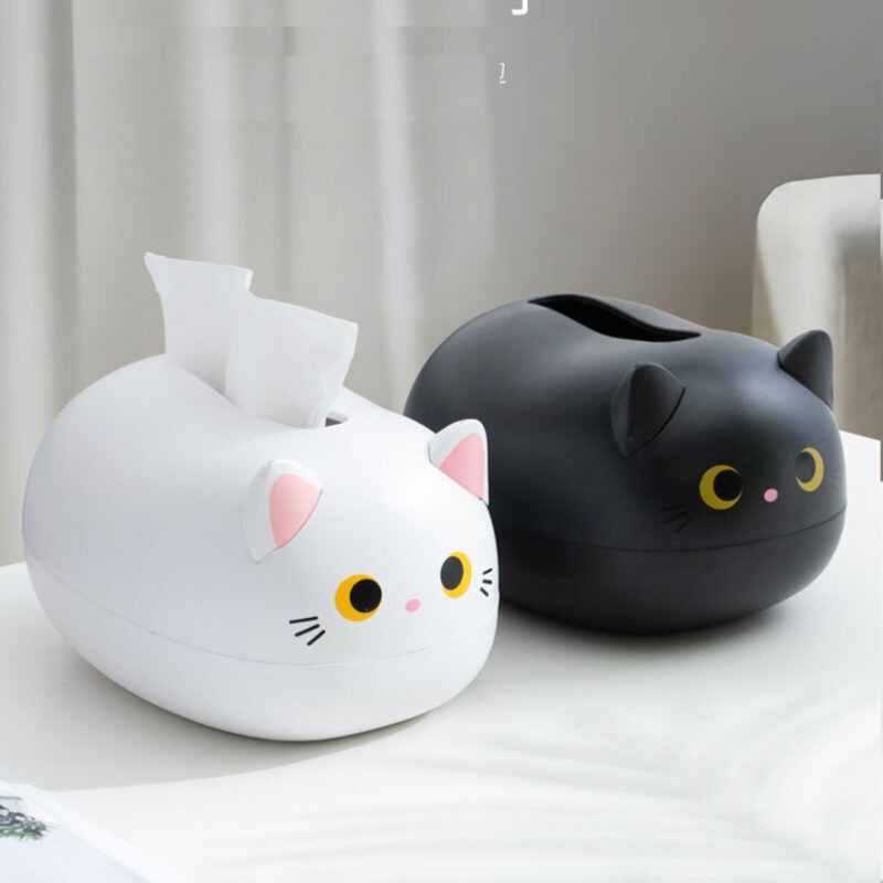 Cat Tissue Box (White)