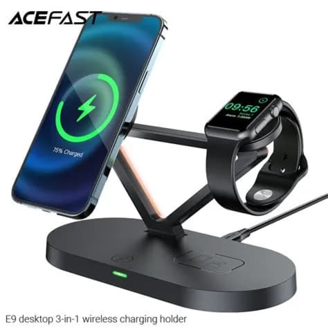 Acefast E9 45w Desktop Charging Station-3 Wireless Charging Areas