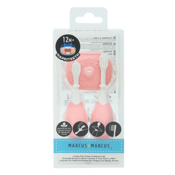 Marcus N Marcus Palm Grasp Toddler Training Toothbrush Pink