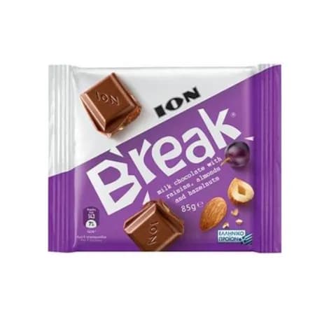 Ion Break Milk Chocolate Raisins Almond Chocolate 85gm