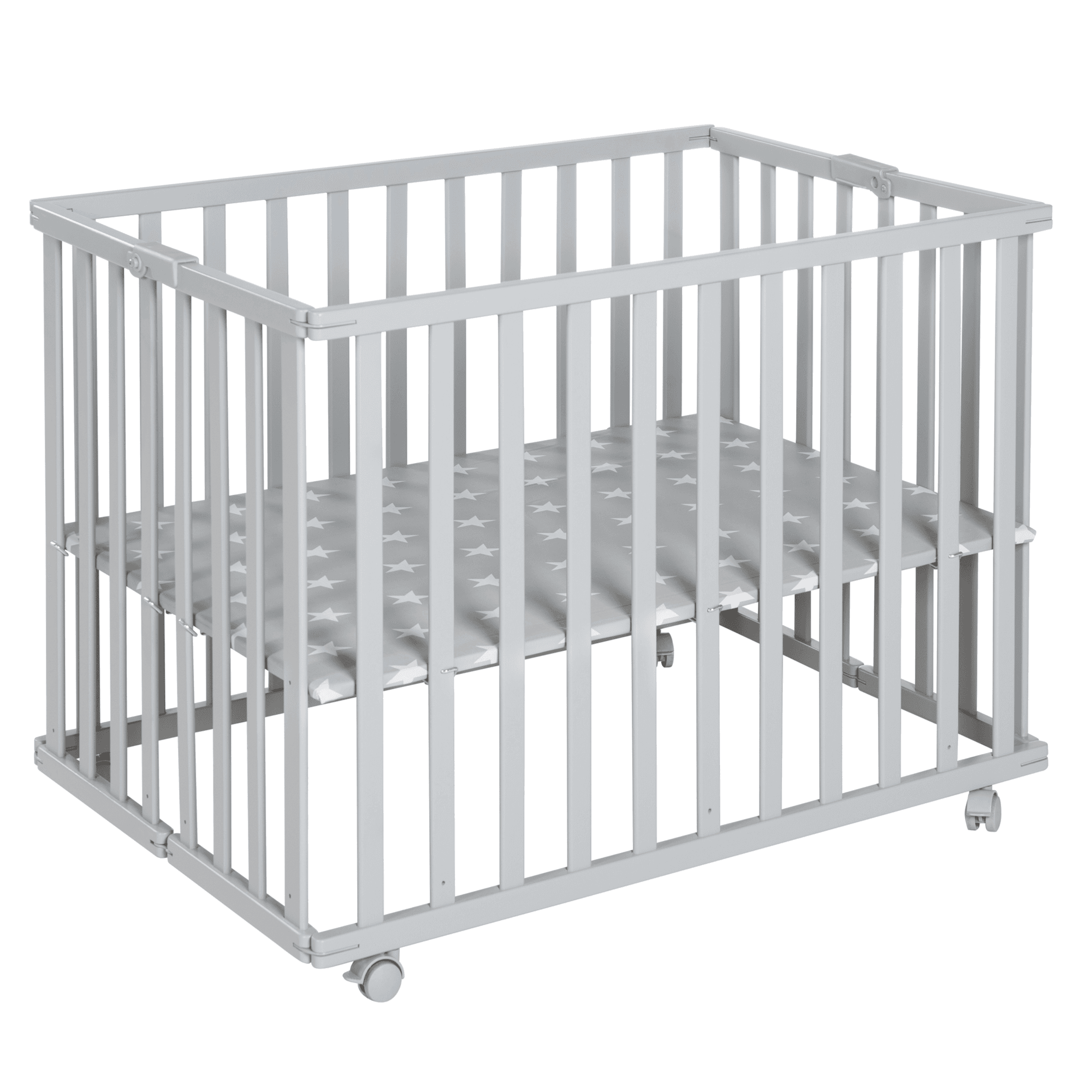 Roba Wooden Foldable Playpen Taupe