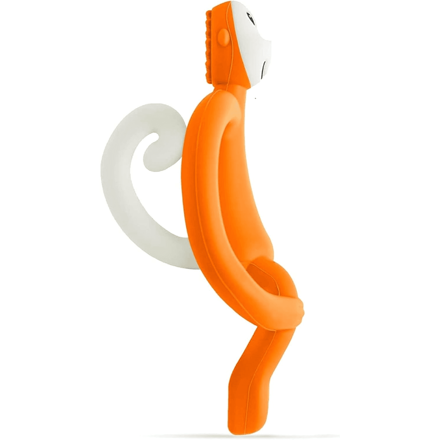 Matchstick Monkey Original Teether & Gel Applicator Silicone Rubine Orange Monkey