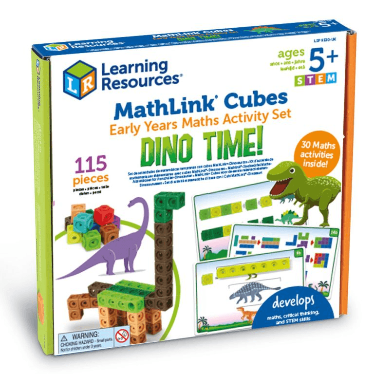 Learning Resources MathLink Cubes Early Maths Activity Set Dino Time