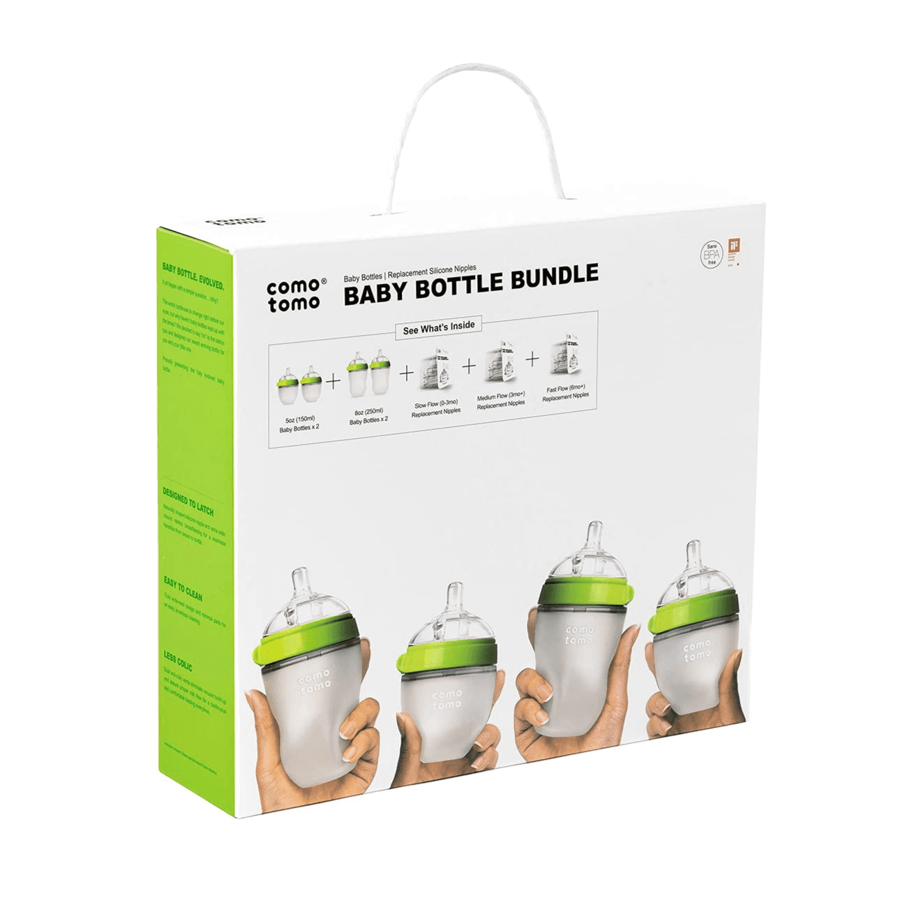 Comotomo Baby Bottle Bundle Green