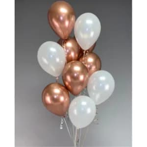 Rose Gold And Pearl White Balloons