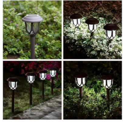 Solar Powered Modern Pathway LED Lights 7 Pcs Set