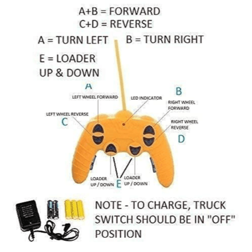 Jcb Remote Control Led Flash Lights No.8037e