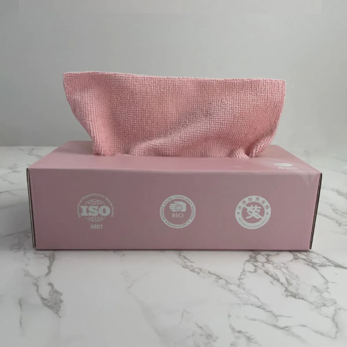 20pcs/box Reusable Microfiber Cloth Water Oil Absorbent Dish Cloth Towel-PINK