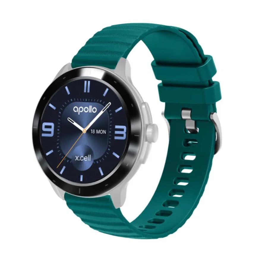 X.CELL Apollo W2 Smartwatch-Green (1.39 HD Display-Heart rate sensor-Magnetic charging base)