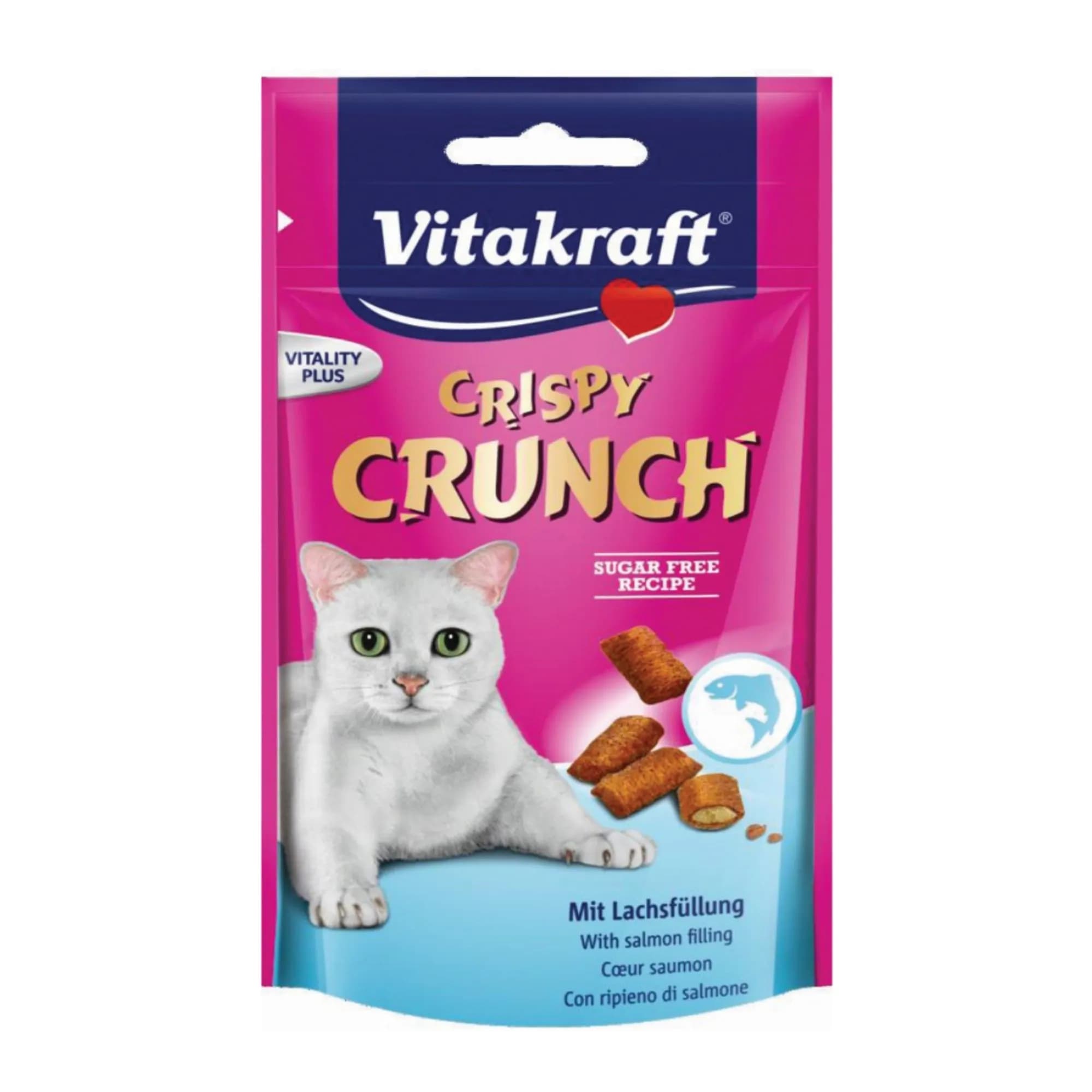 Vitakraft Salmon Cat Crispy Crunch Treat, 60g