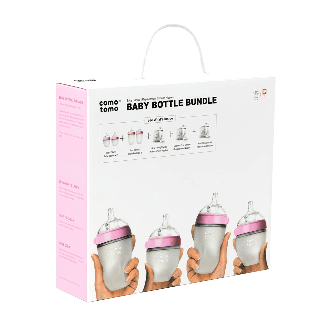 Comotomo Baby Bottle Bundle Pink