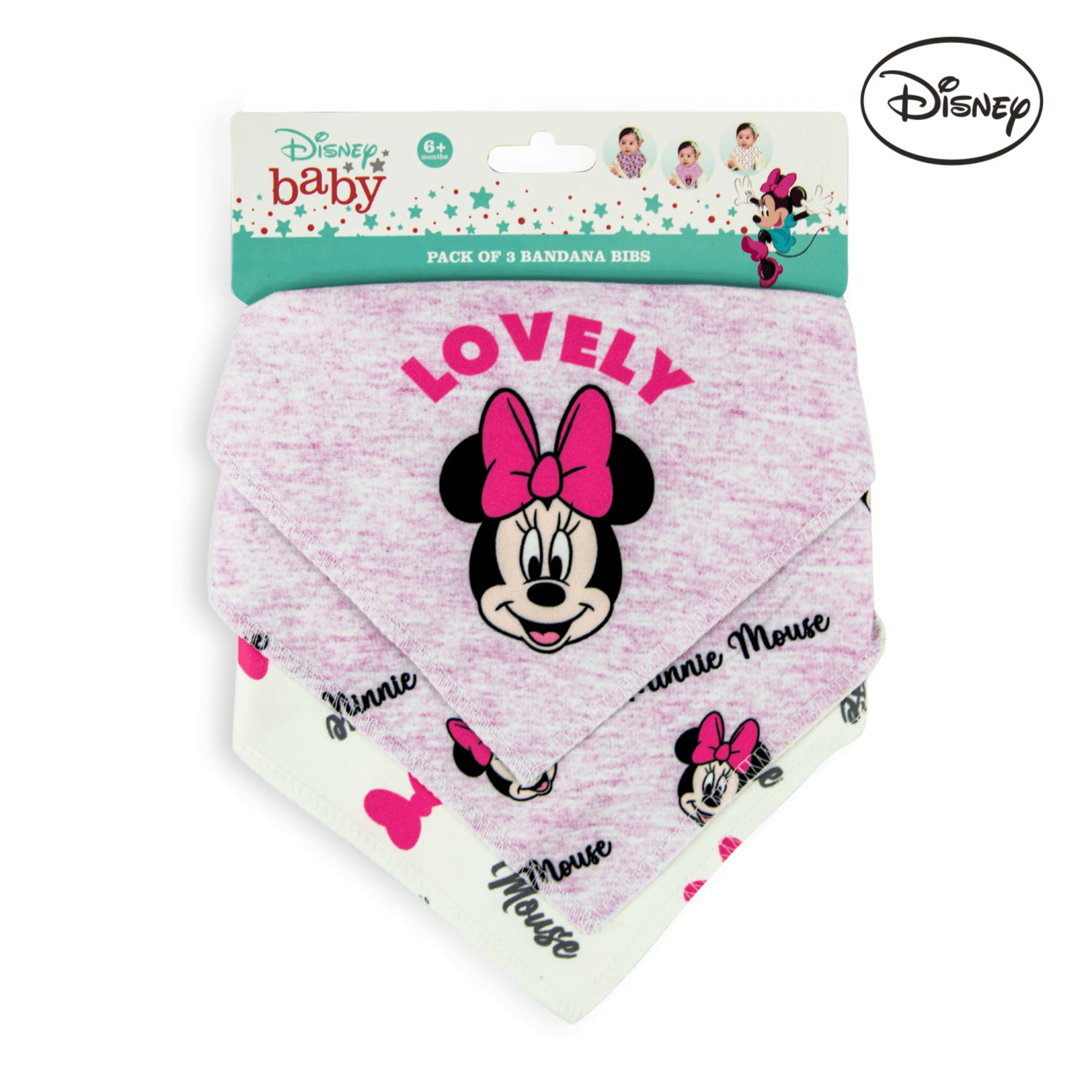 Infant Bib Po3 Mickey Bandana Bibs - 2 (Buy 1 Get 1 Free)