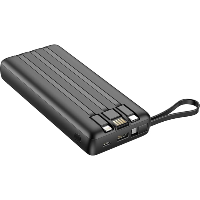 VEGER Slim Portable Power Bank 20000mAh built-in multiple cables,Big capacity Power bank