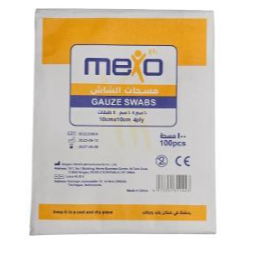 Mexo Gauze Swabs 10*10Cm 4Ply 100Pcs