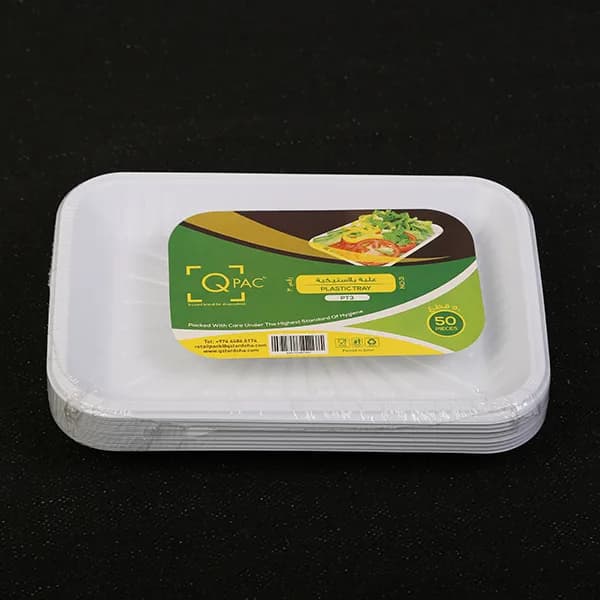 Plastic Tray #3 Q Pac (1000 Pcs)