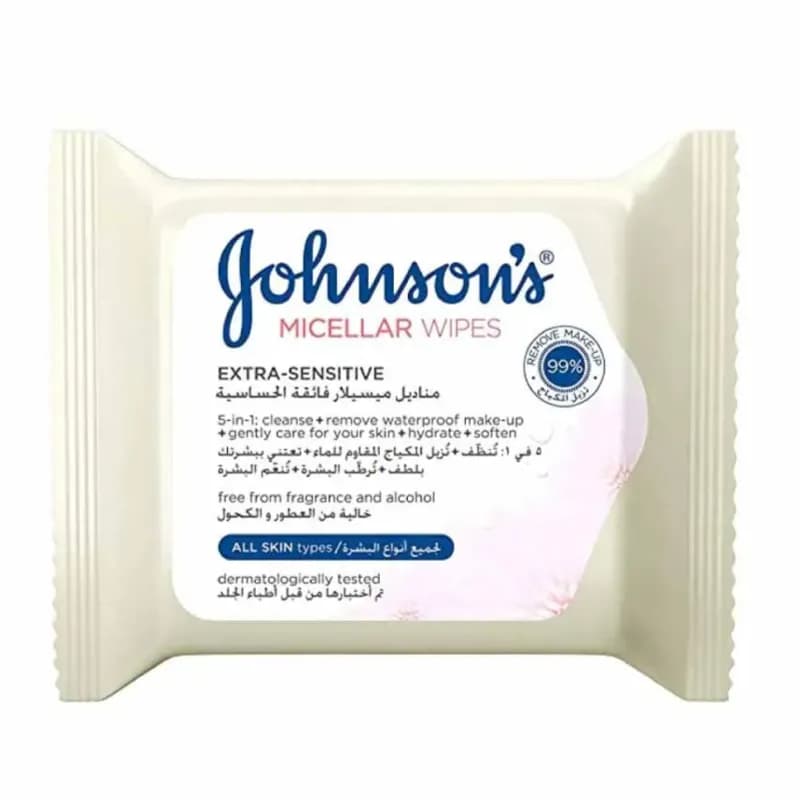 Johnsons Miccellar Wipes Extra Sensitive 25 Wipes