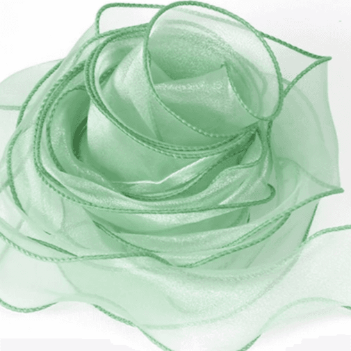 Mint Green Wired Organza Ribbon 10yards