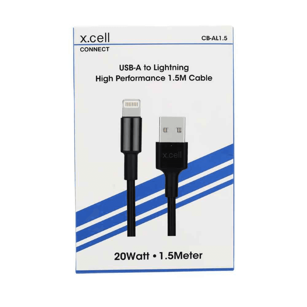 كابل USB-A إلى Lightning بقدرة 20 واط عالي الأداء بطول 1.5 متر