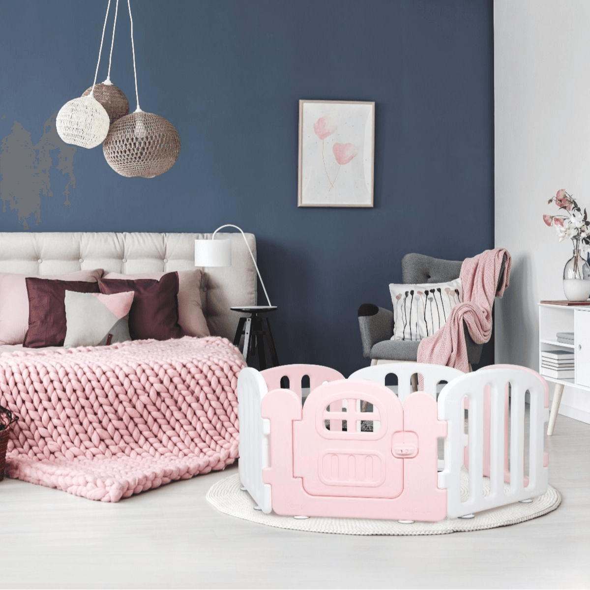 Ifam First Baby Room Baby Pink + White