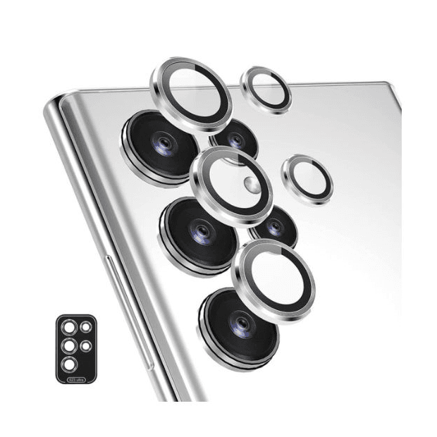 واقيات عدسة الكاميرا Samsung Galaxy S24 Ultra (فضي)