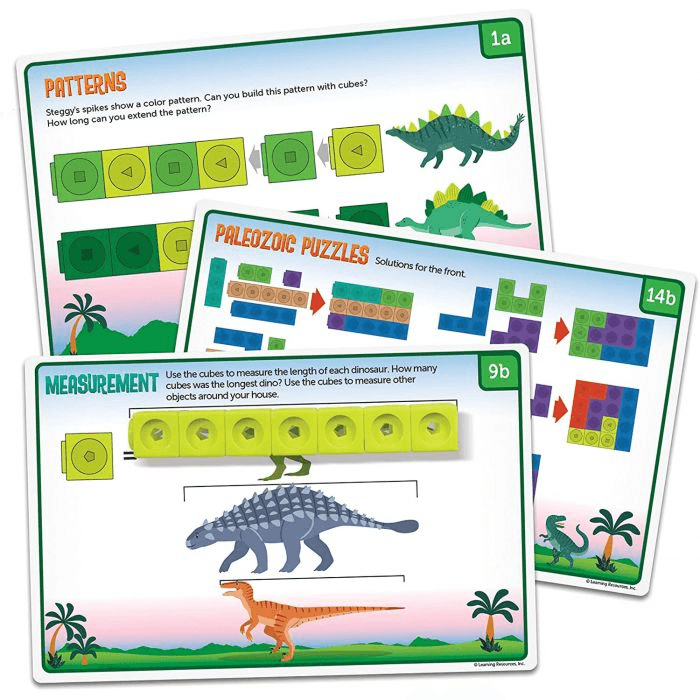 Learning Resources MathLink Cubes Early Maths Activity Set Dino Time