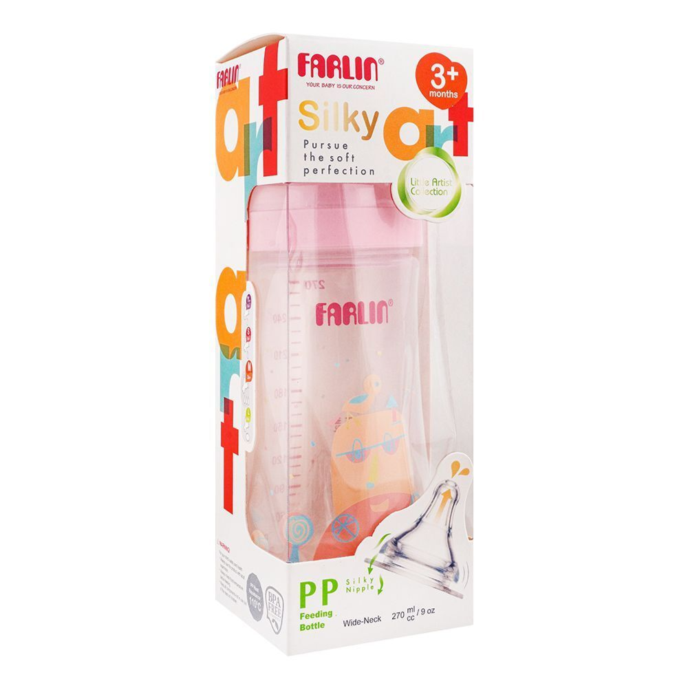 farlin silky nipple feeding bottle 3+ months 270ml