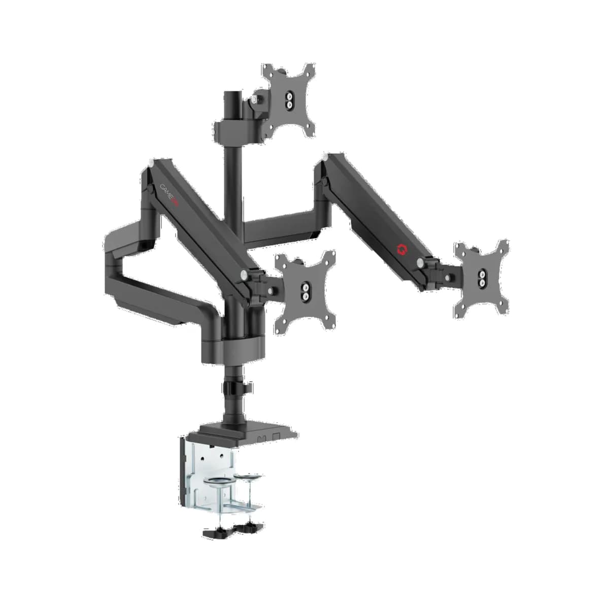 GAMEON GO-5367 Triple Monitor Arm, Stand And Mount For Gaming And Office Use, 17" - 30", Each Arm Up To 6 KG