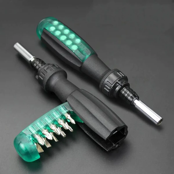 10-in-1 Ratchet Screwdriver Set - Multi-bit Precision Tool