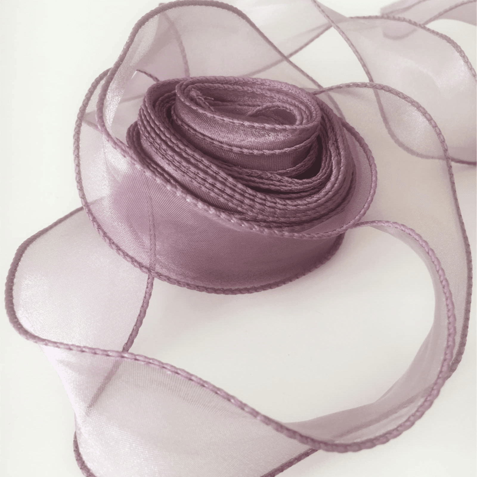 Purple Wired Organza Ribbon 10yards