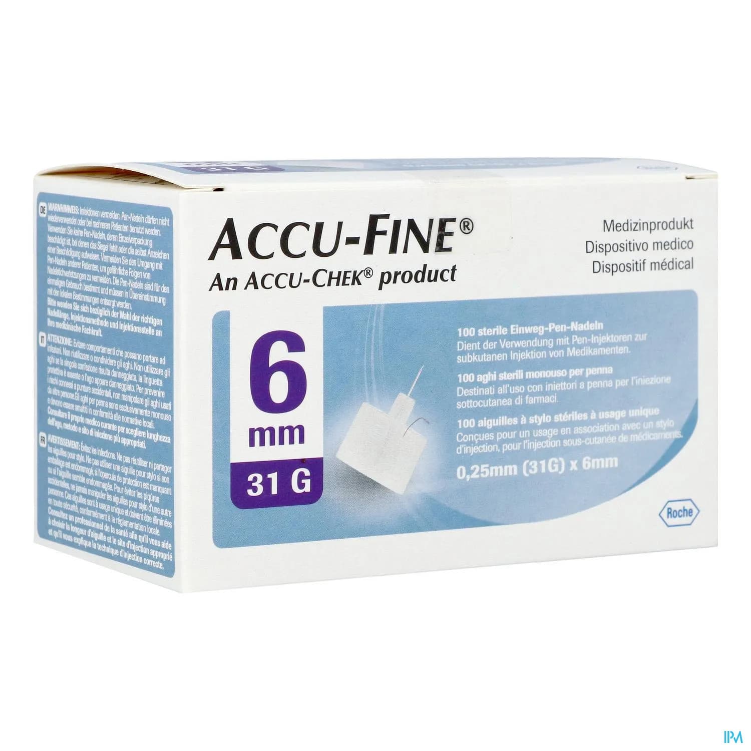 Accu fine pen needle 6mm