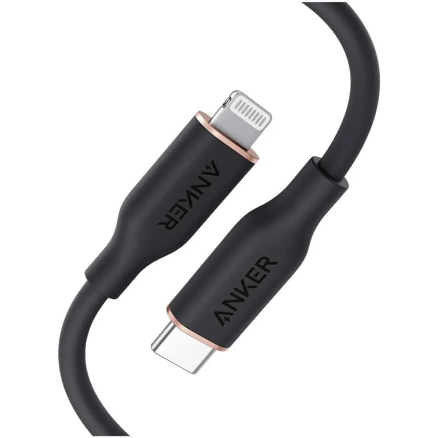 Anker Super strong surprisingly soft (USB-C to USB-Lightning Cable-Black)