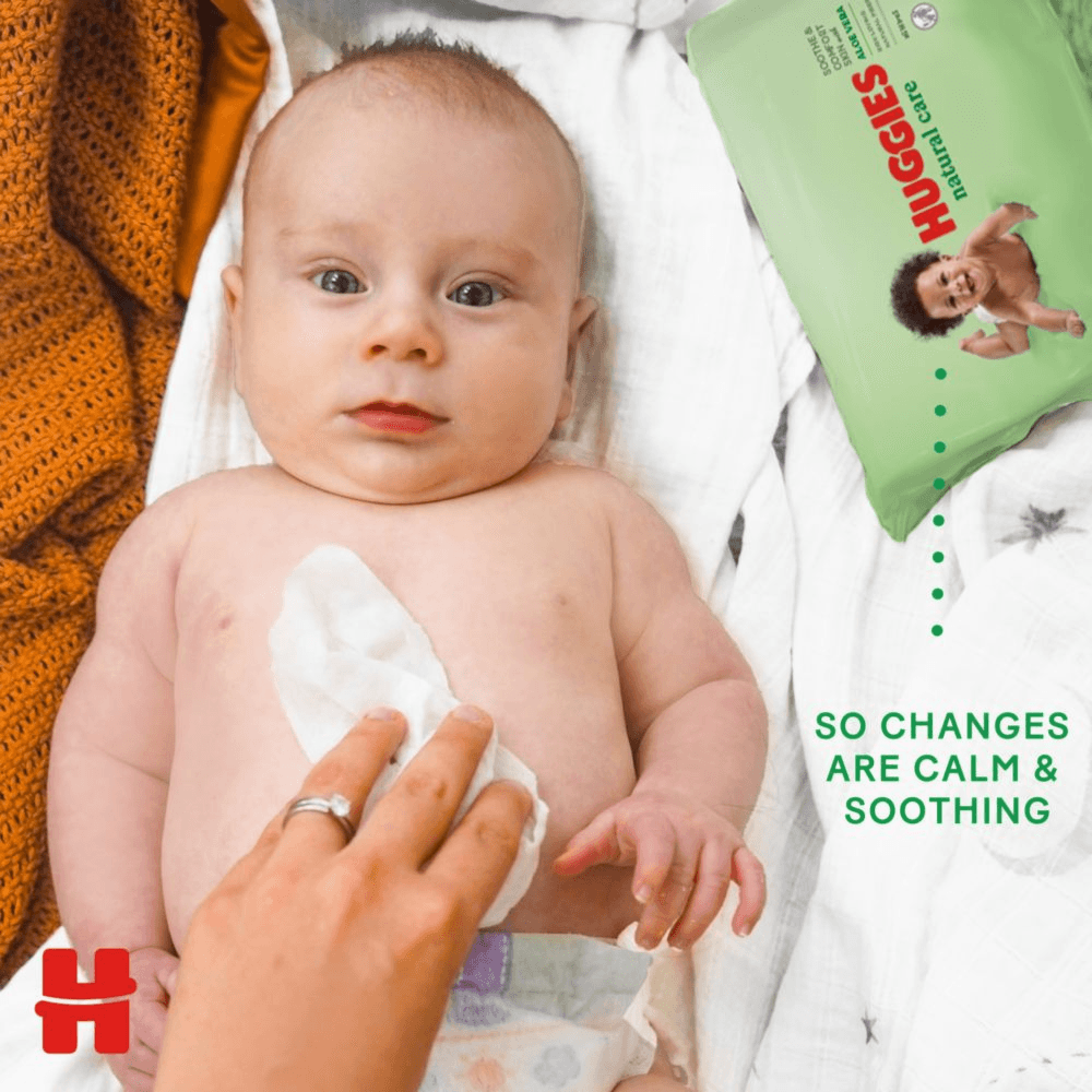 Huggies Baby Wipes Natural Care 56's 2+1 Free