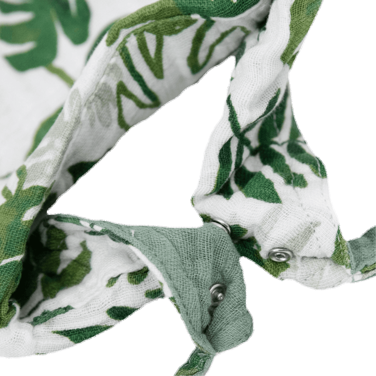 Little Unicorn Cotton Muslin Reversible Bandana Bib Tropical Leaf