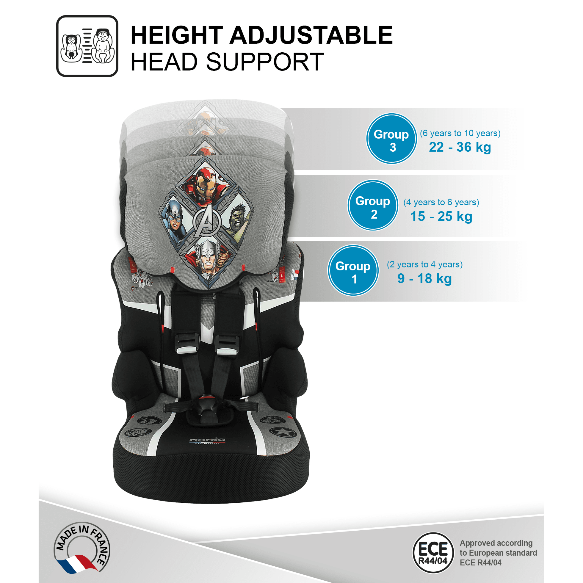 Nania Beline Avengers Grey Carseat